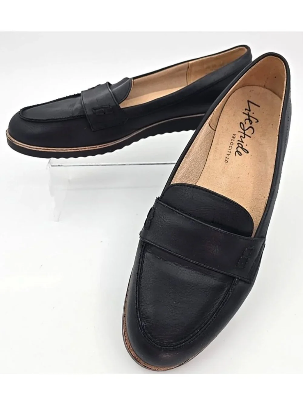 LifeStride Velocity 2.0 Slip On Shoes Black Casual Dress Comfort Women's 8.5 M